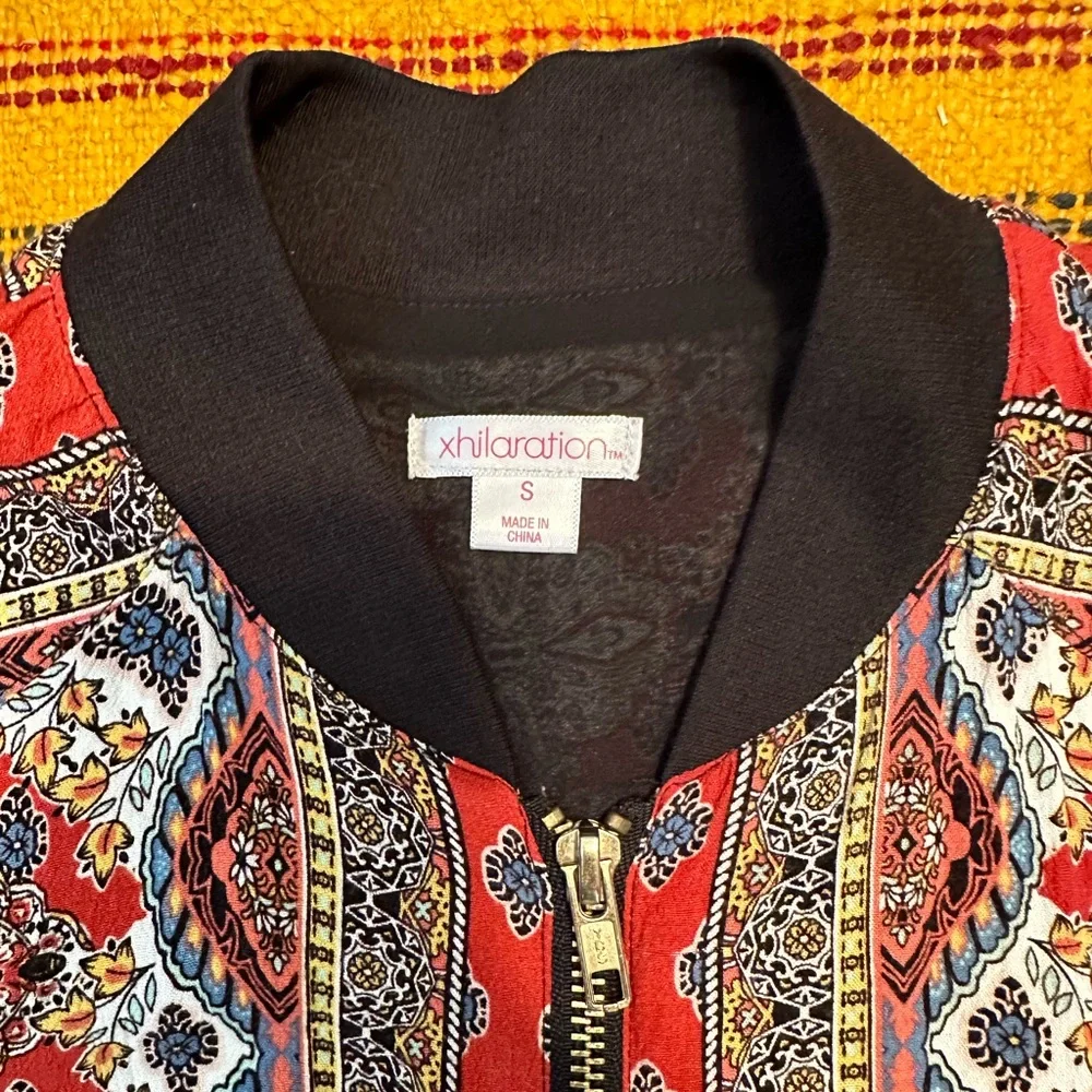 Patterned Bomber Jacket - Picture 3 of 6